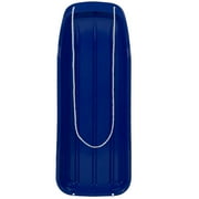 Best Choice Products 48in Kids Outdoor Plastic Sport Toboggan Winter Snow Sled Board Toy w/ Pull Rope - Blue